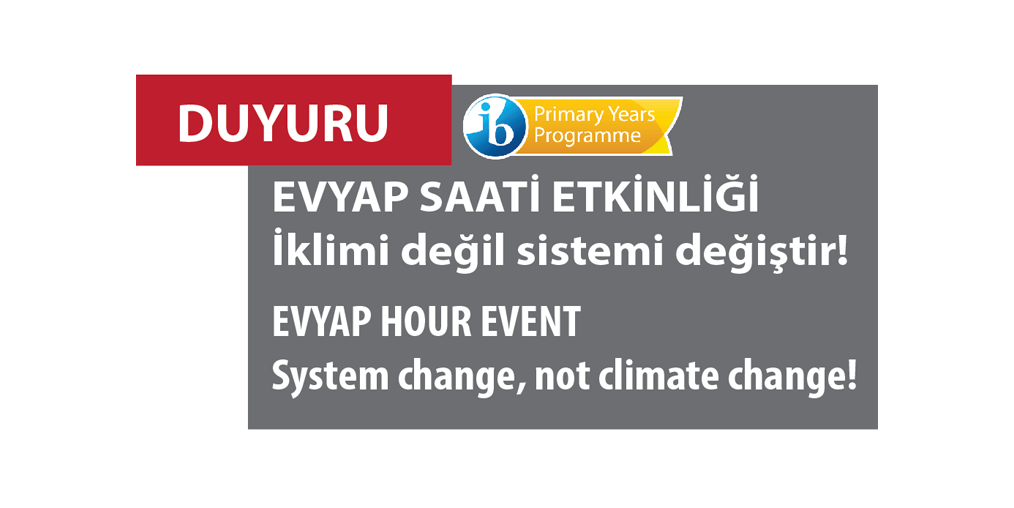 Evyap Saati Etkinliği - İklimi değil sistemi değiştir!